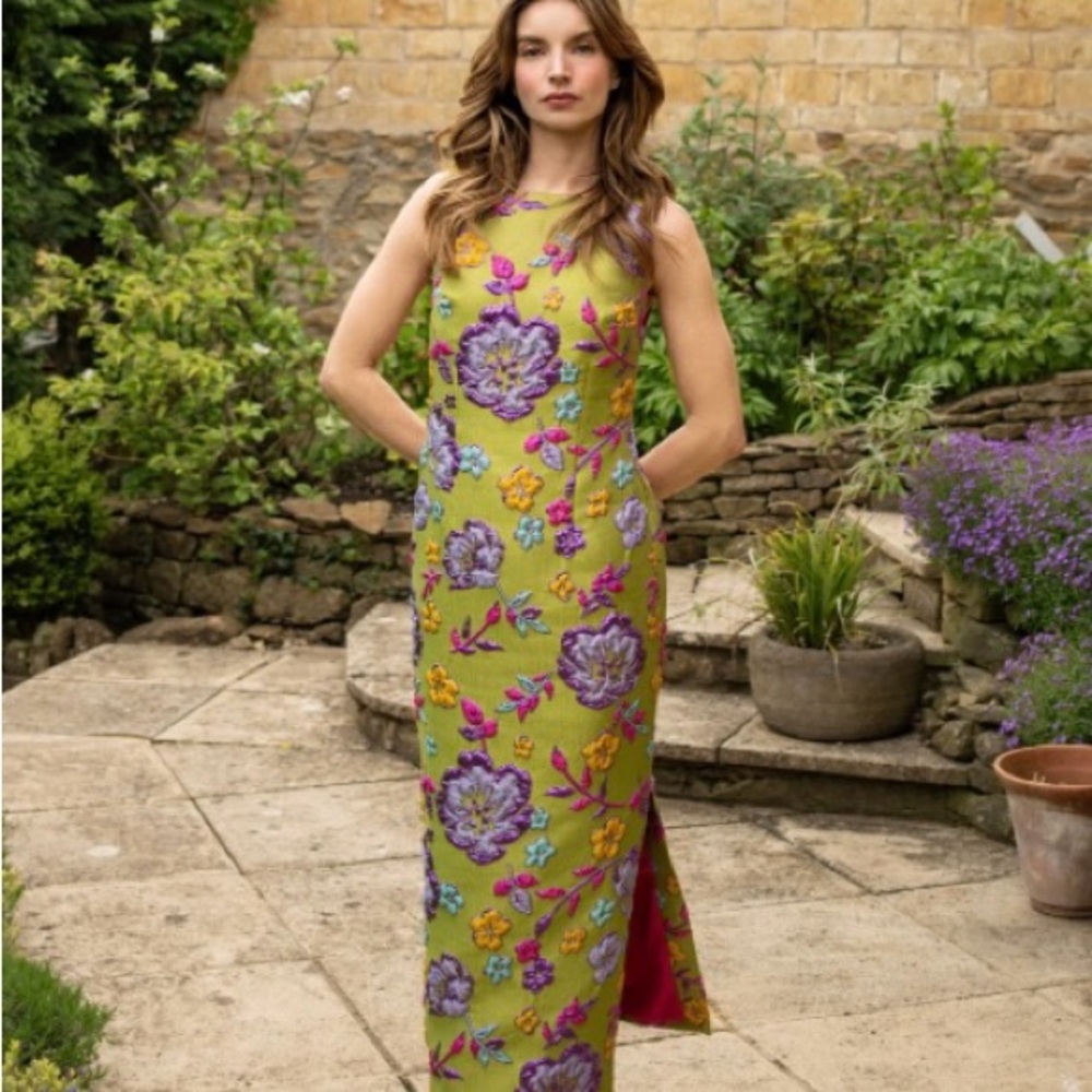Floral Embroidered Sleeveless Dress